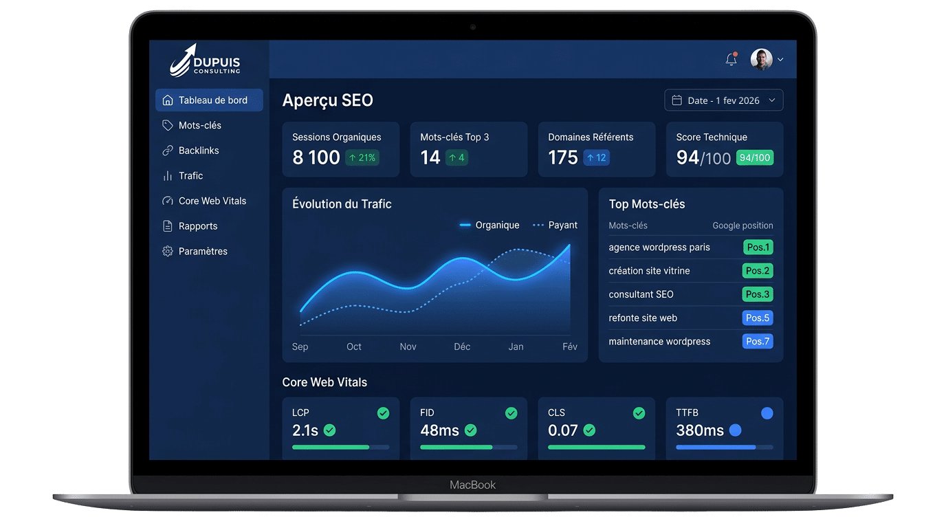 Résultats d'audit SEO — Dupuis Consulting